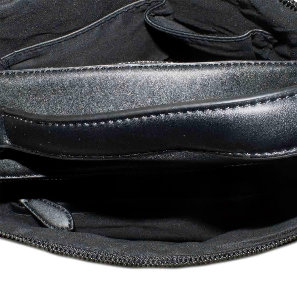 Cartera Grande Rigida Metal Negro-3