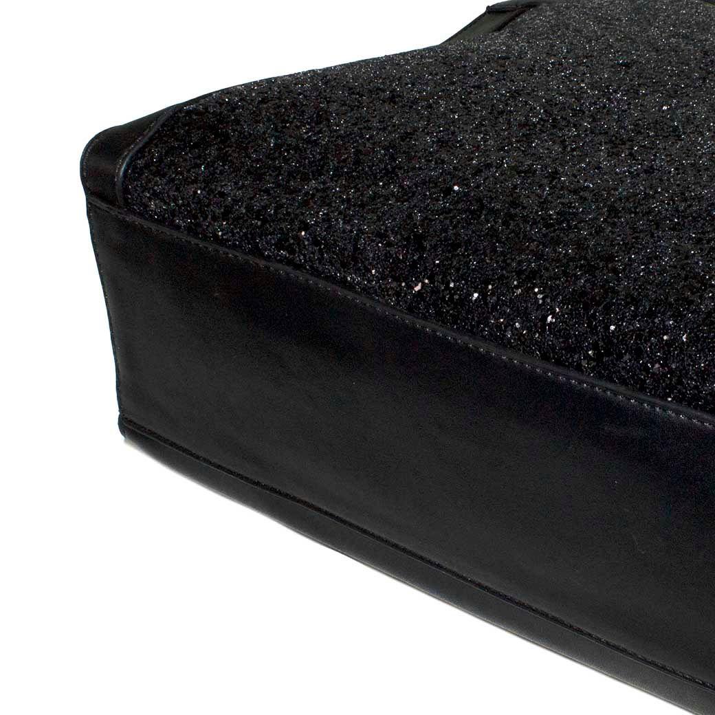 Cartera Grande Rigida Metal Negro-4