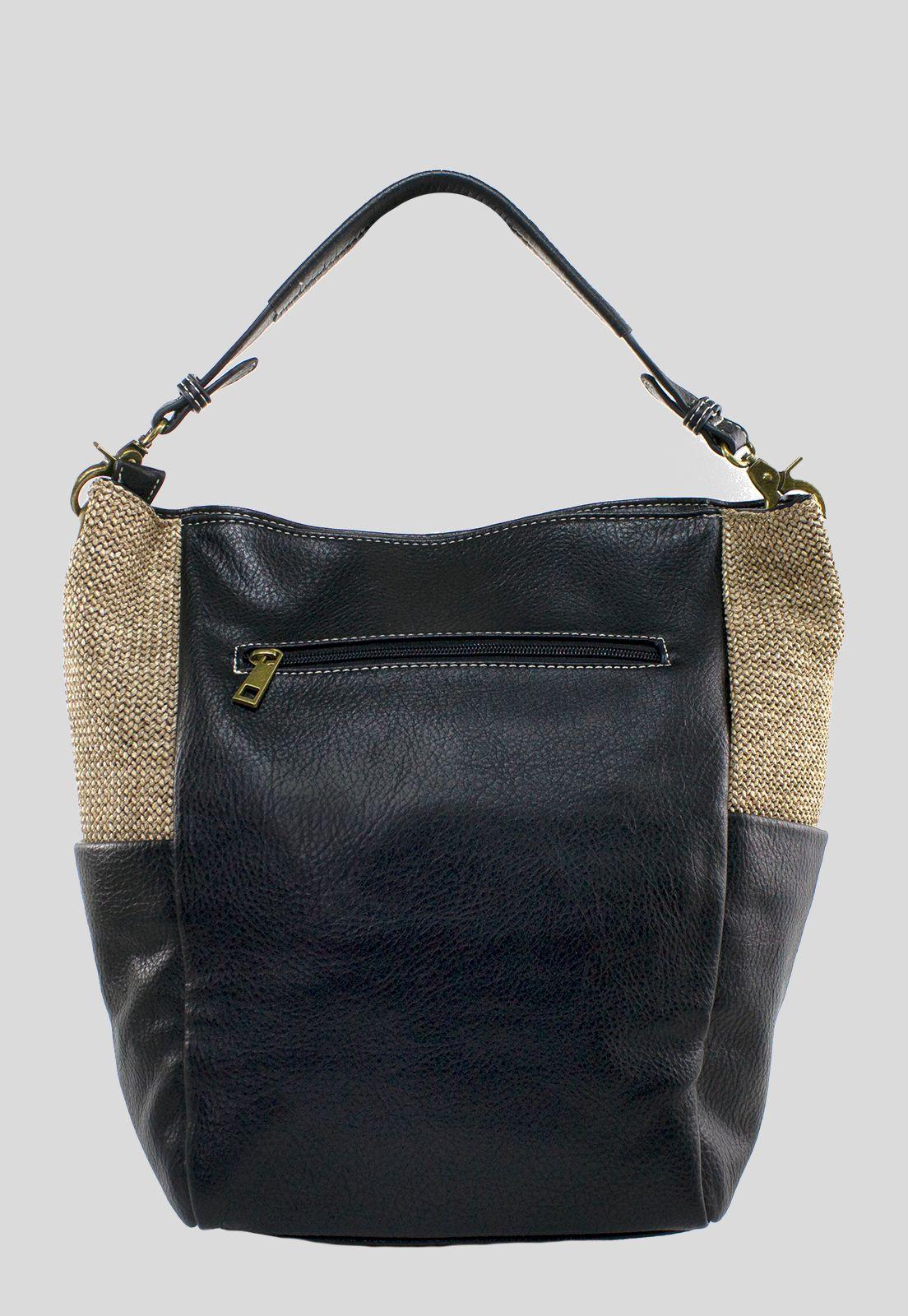 Cartera Rafia Base Remaches Negro-2