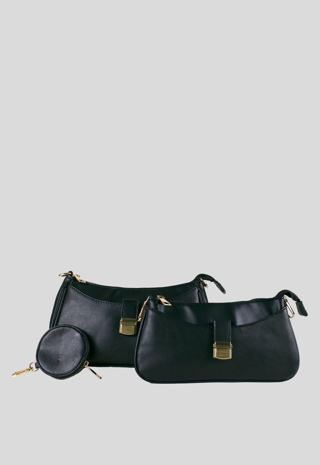 Bandolera Doble Saca Negro-3