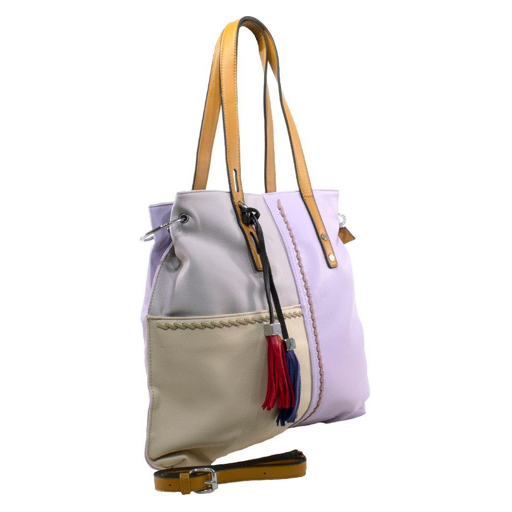 Cartera Patchwork C/Casquete Lila-1