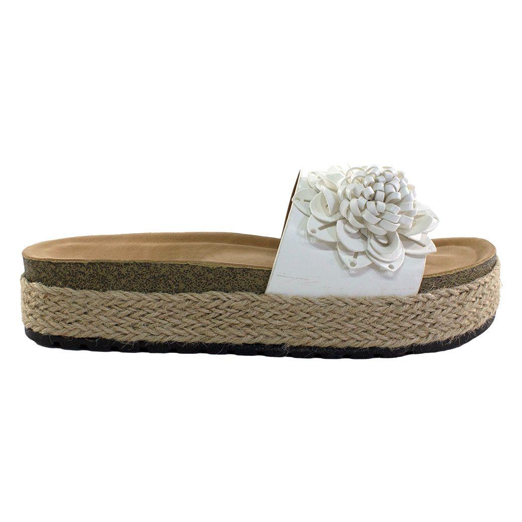 Sandalia Baja C/1 Flor Blanco-1