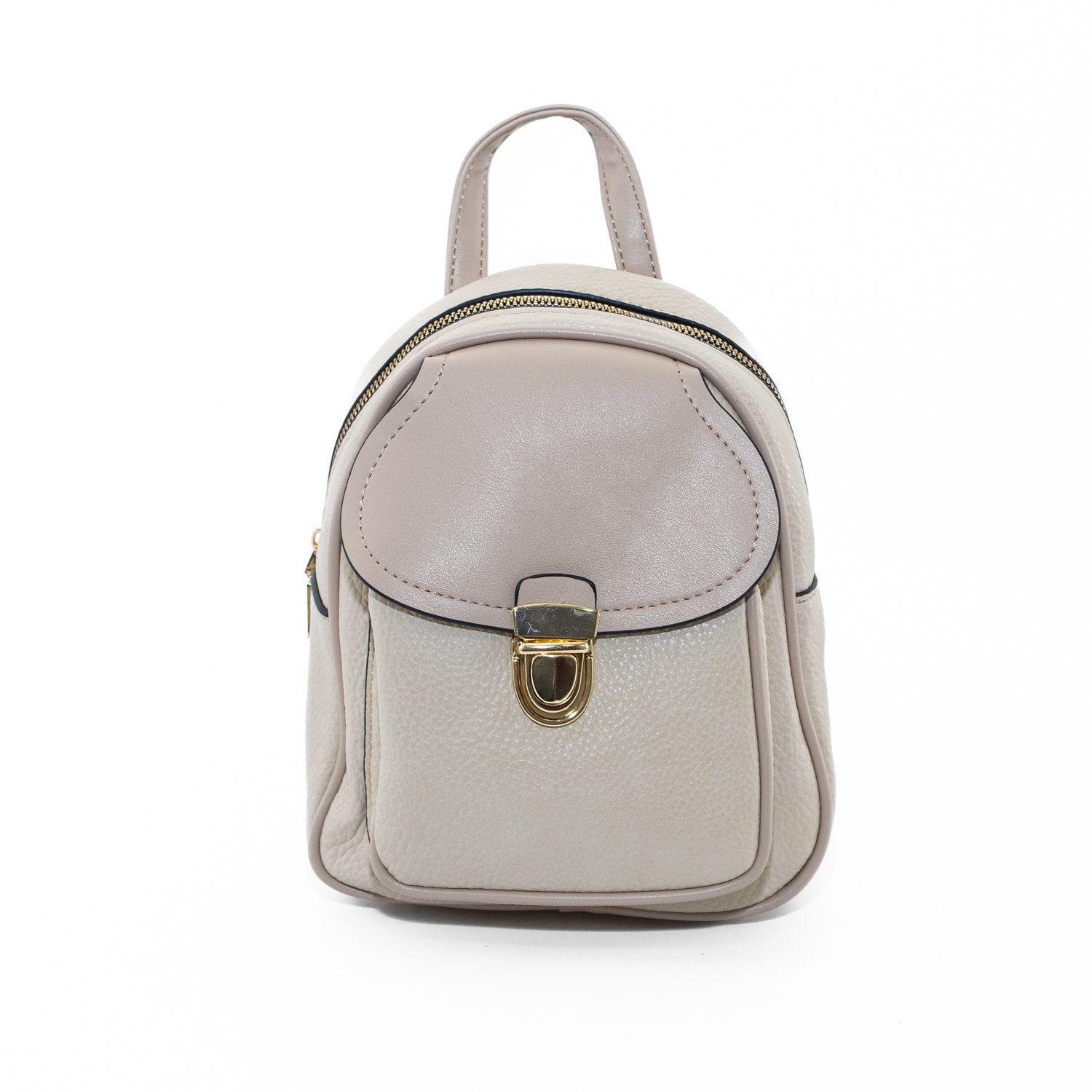 Mochila bolsillo c/ clips Beige-0