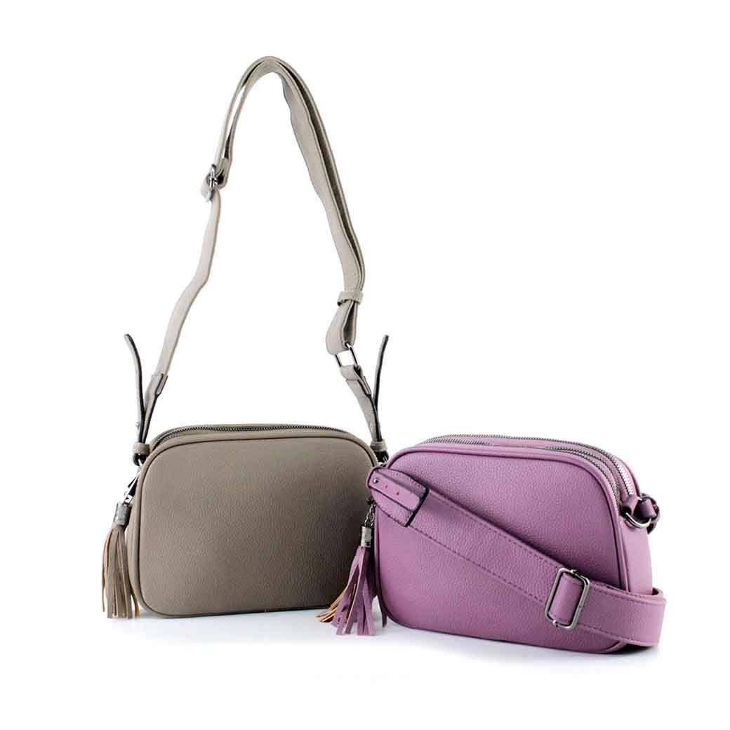 Bandolera Ecocuero Lisa 828 Mujer Lila Mailea-5