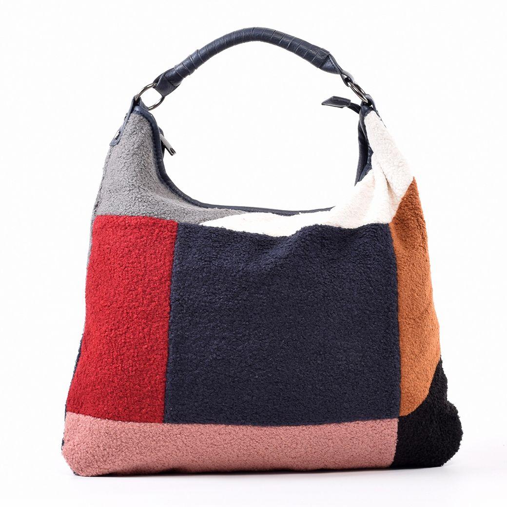 Cartera Patchwork Lana Azul-0