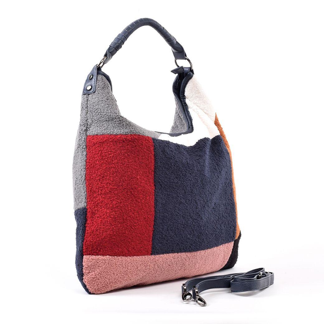 Cartera Patchwork Lana Azul-1