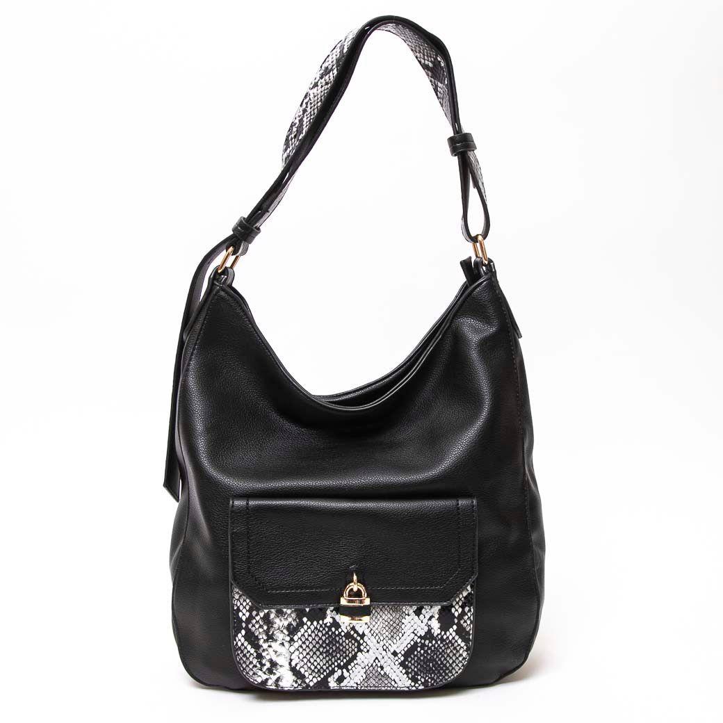 Cartera con Bolsillo Piton Negro-0