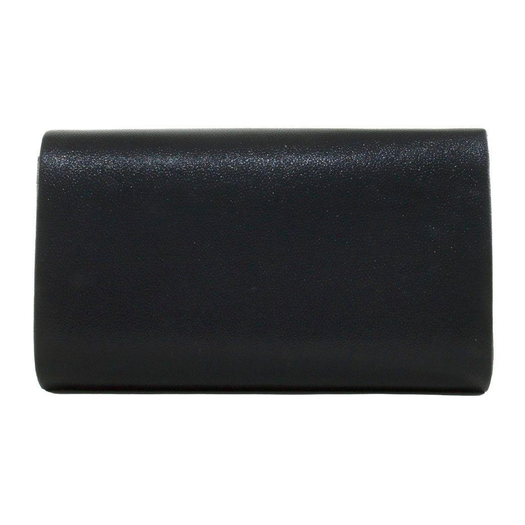 Cartera noche grande sobre liso Negro-2