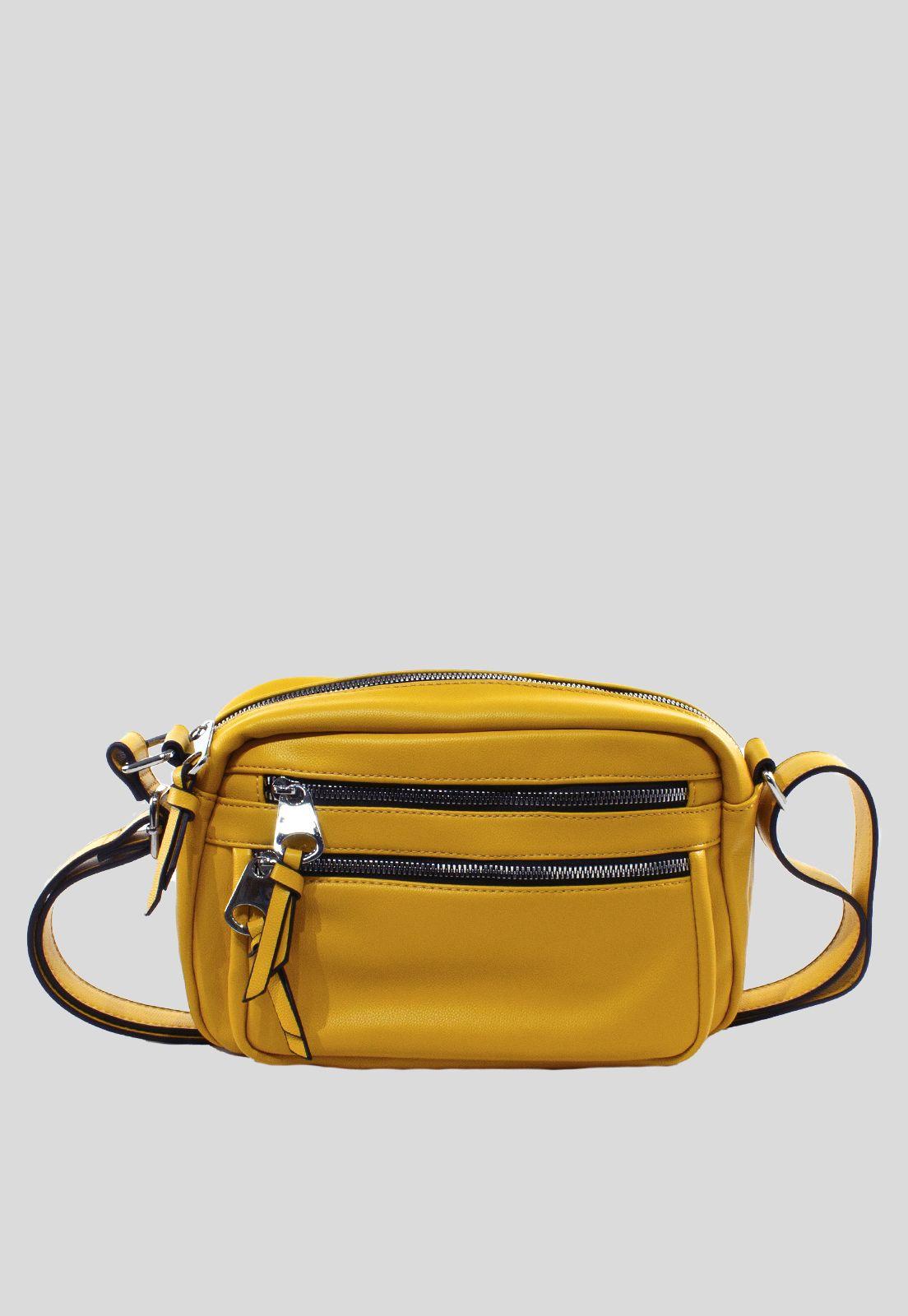 Bandolera Doble Cierre Amarillo-0