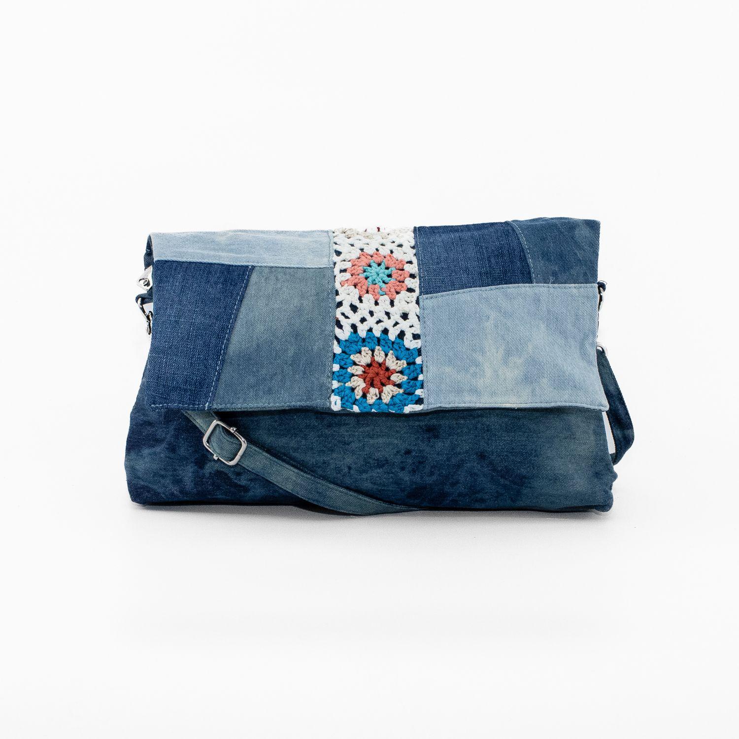 Cartera Jeans con Crochet Jeans-0