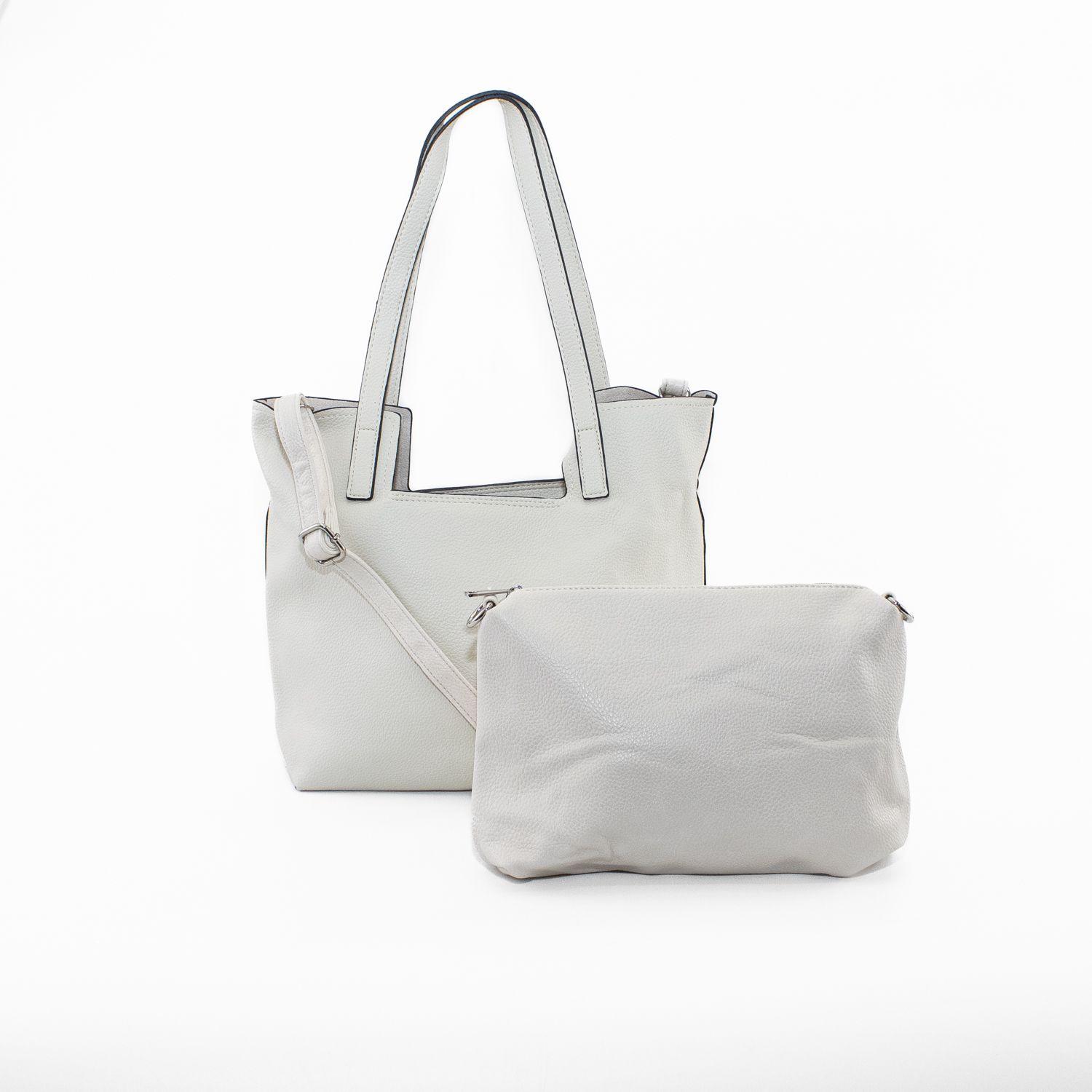 Cartera Lisa con Doble Manilla Beige-2