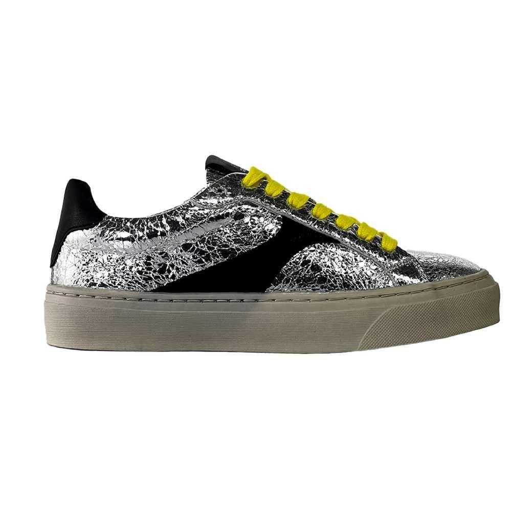 Zapatilla con Aplicación Gb51 Mujer Plateado Mailea-0