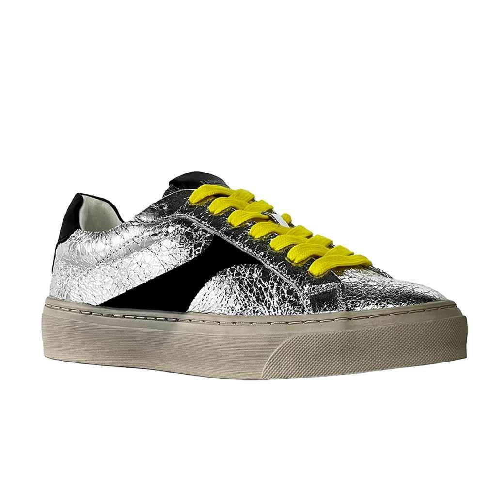 Zapatilla con Aplicación Gb51 Mujer Plateado Mailea-1