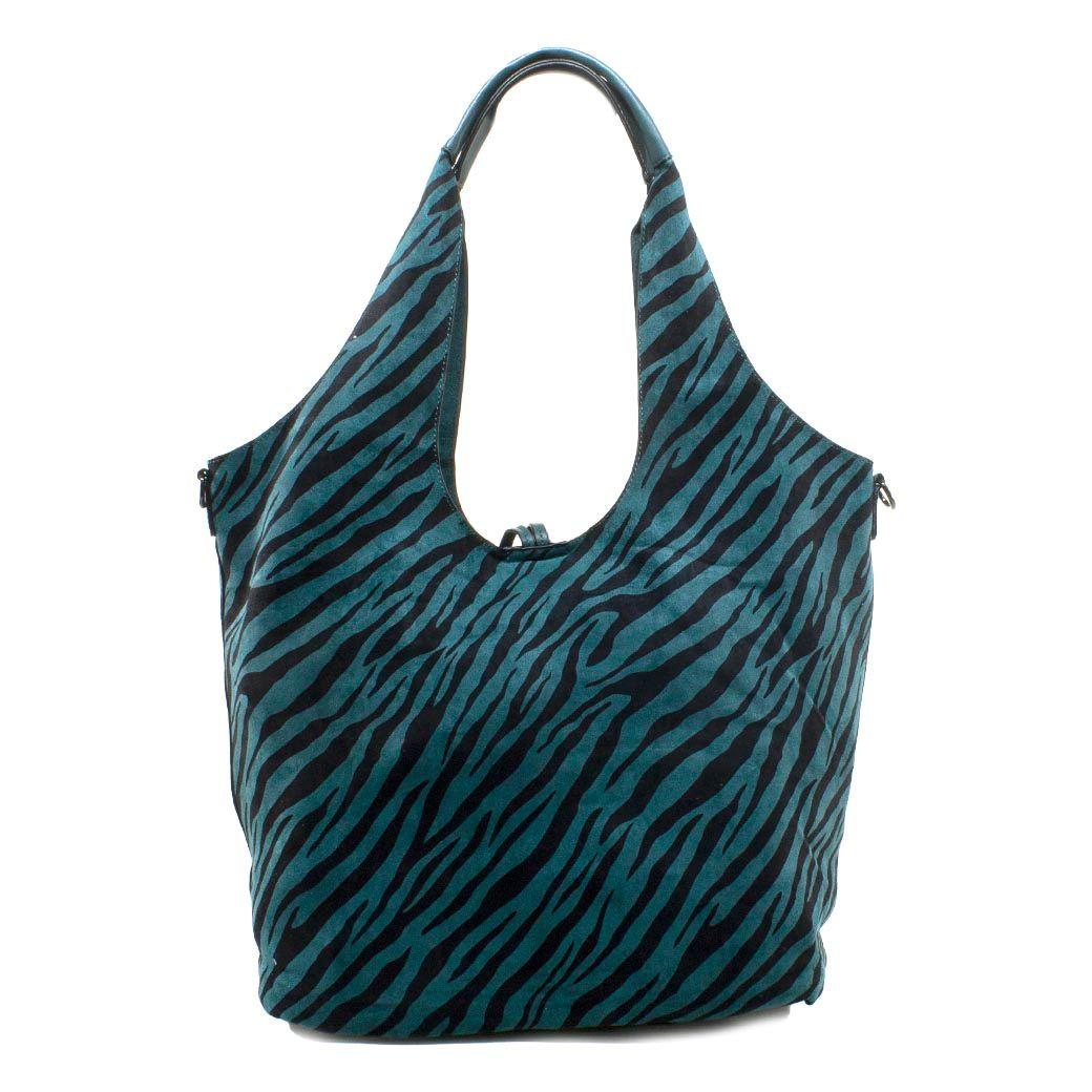 Cartera Grande 2 Manillas Ovales Petroleo-2