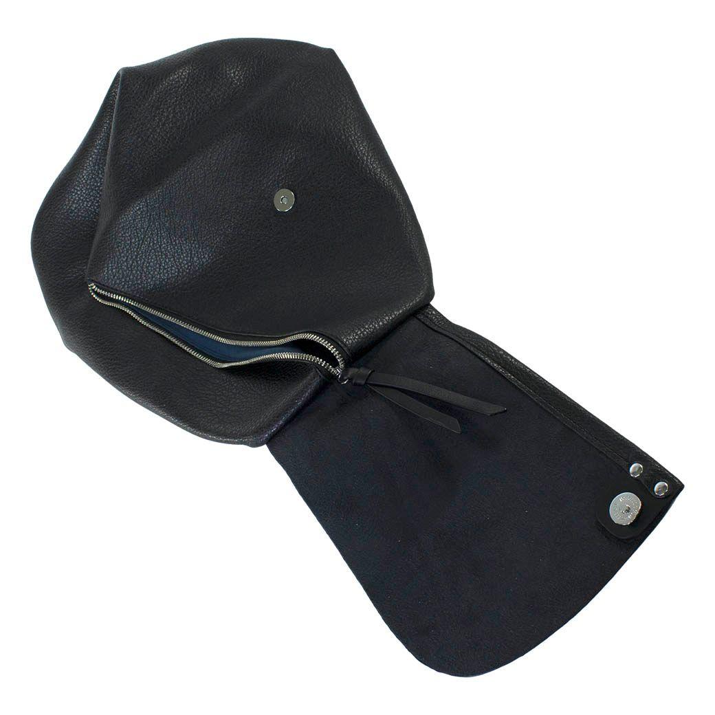Mochila Con Cierre Oblicuo Negro-3