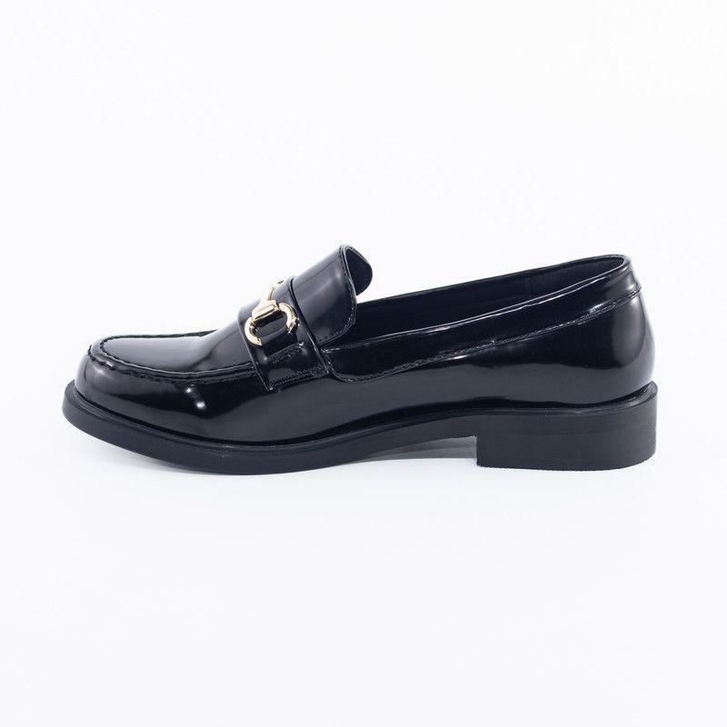 Zapato mocasin c/pas. Metal Negro-2