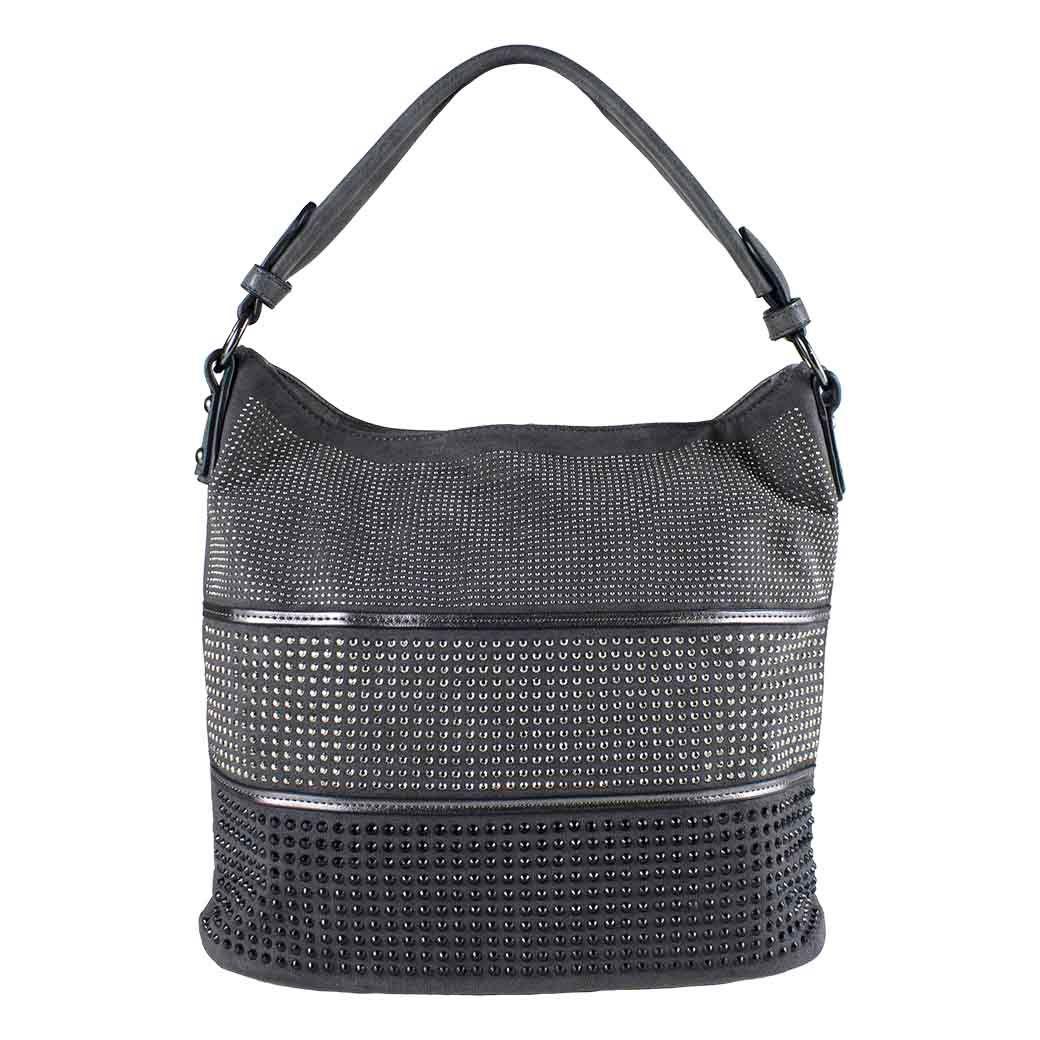 Cartera Bote Multistrass Gris-0