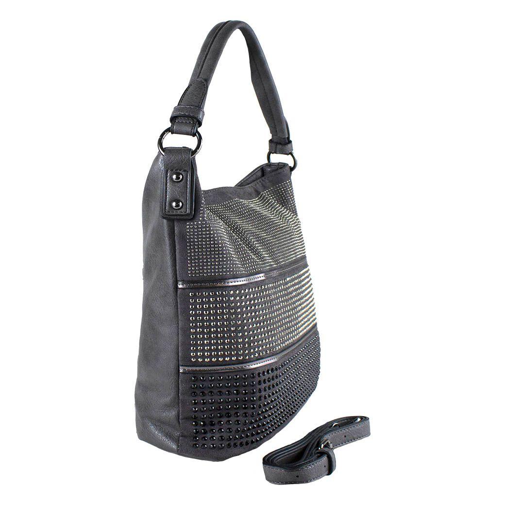Cartera Bote Multistrass Gris-1