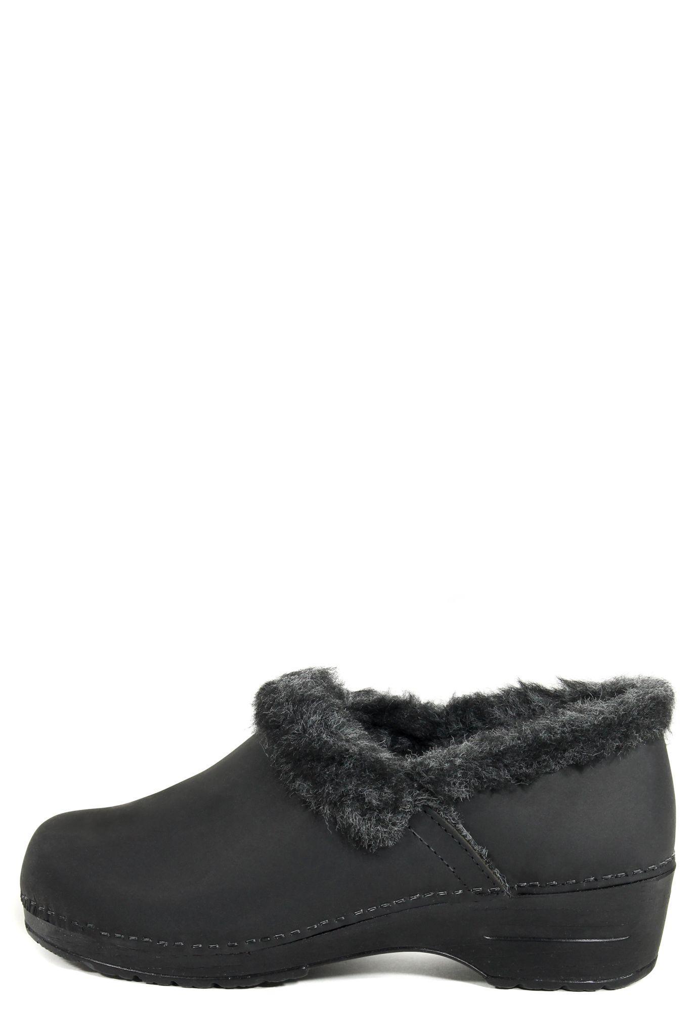 Zapato Cuero Interior Pelo Negro-2