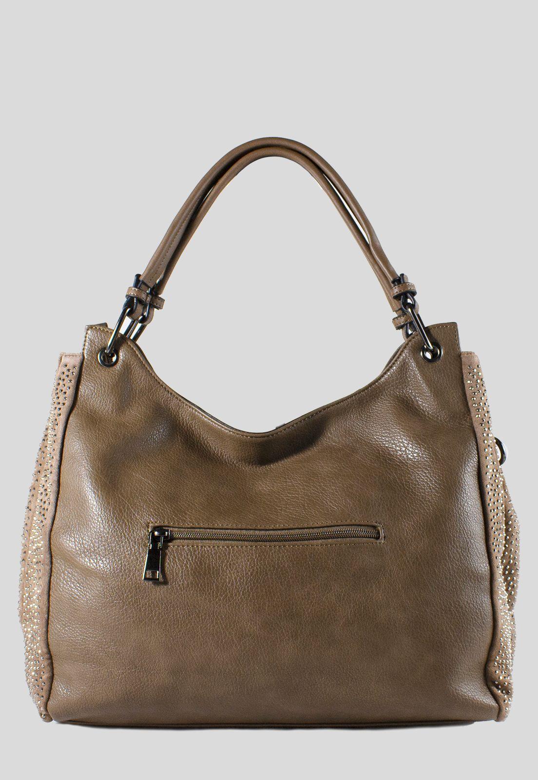 Cartera Strass Bilaterales Taupe-2