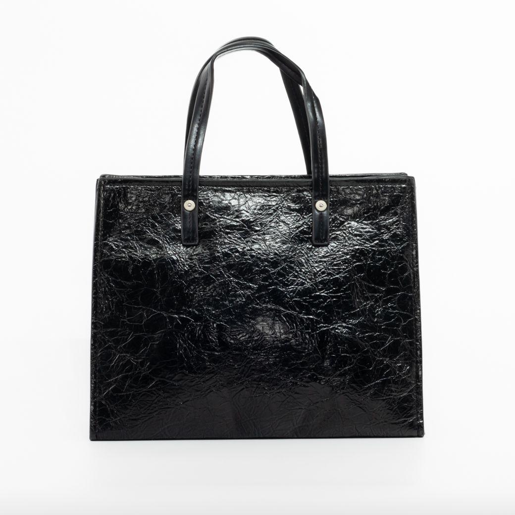 Cartera rígida acabado metalizado color Negro-2