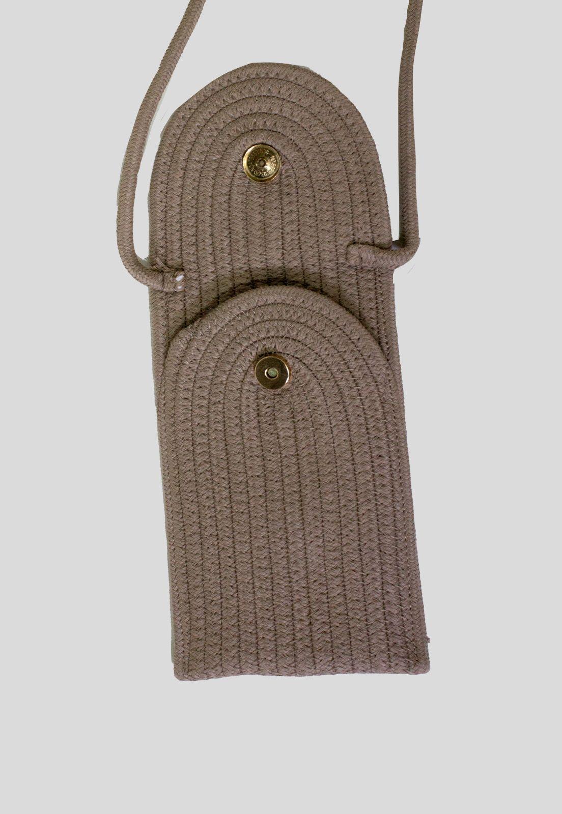 Portacelular yute costuras Taupe-2