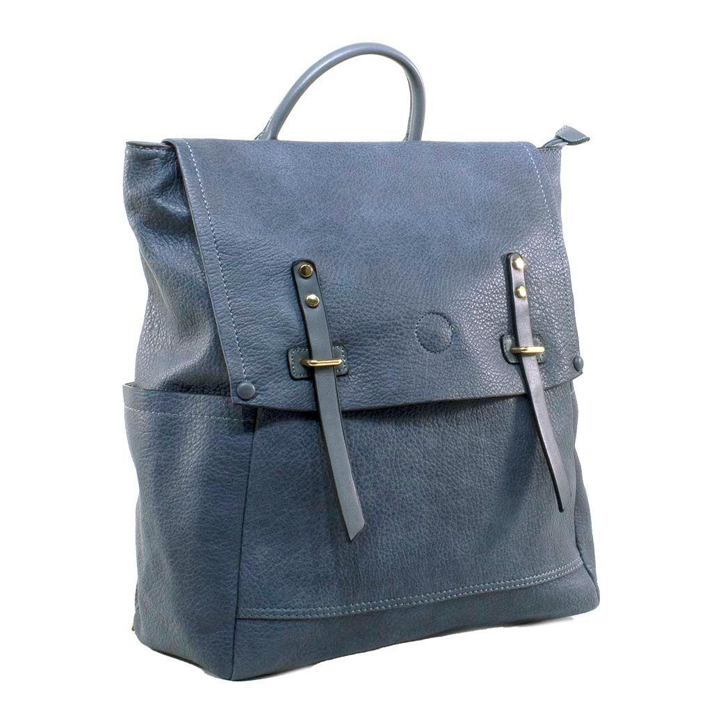 Mochila Grande 2 Pasadores Celeste-1