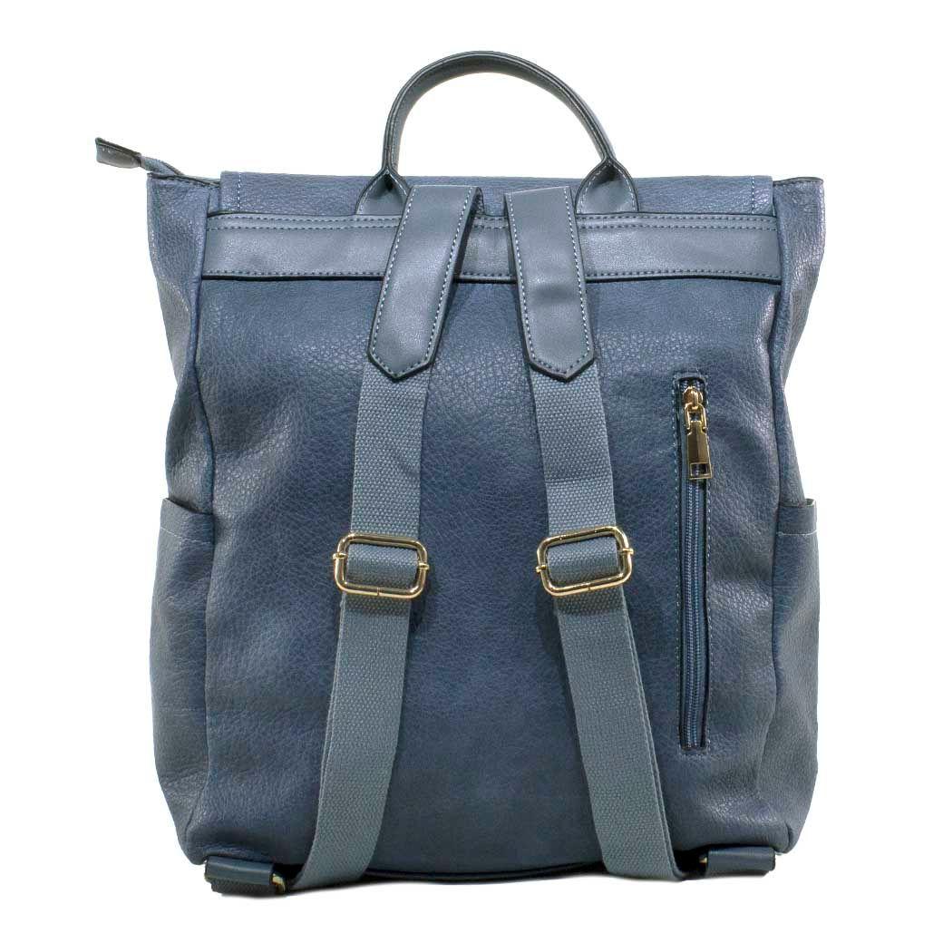 Mochila Grande 2 Pasadores Celeste-2