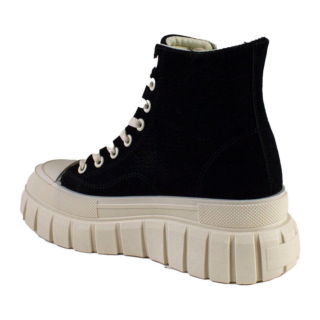 Botin Mujer Zapatilla Alto Negro-2