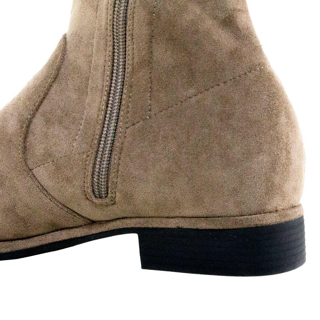 Bucanera lisa taco bajo Khaki-1