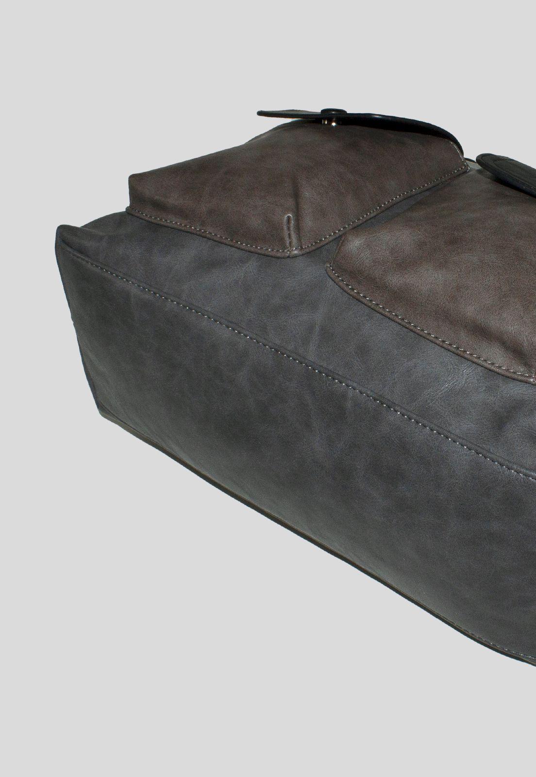 Cartera 2 Bolsillo Iguales Gris-4