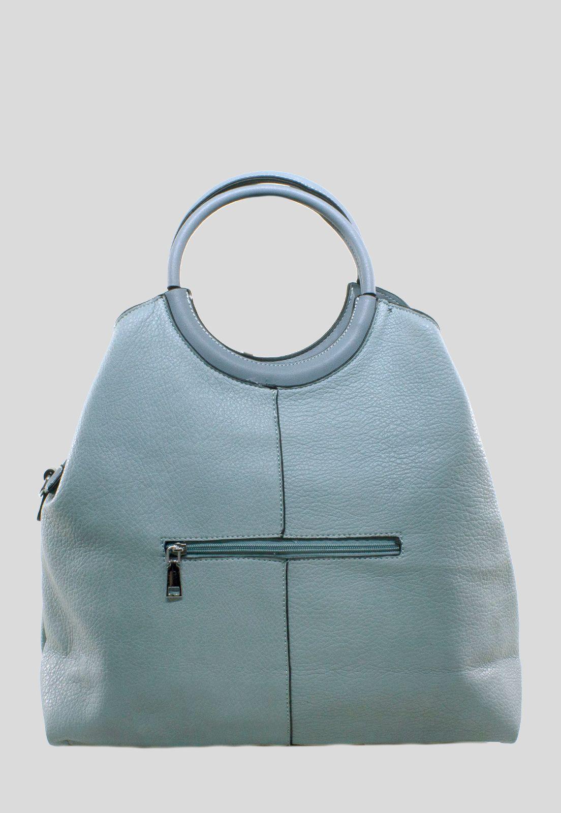 Cartera Manilla Redonda Celeste-2
