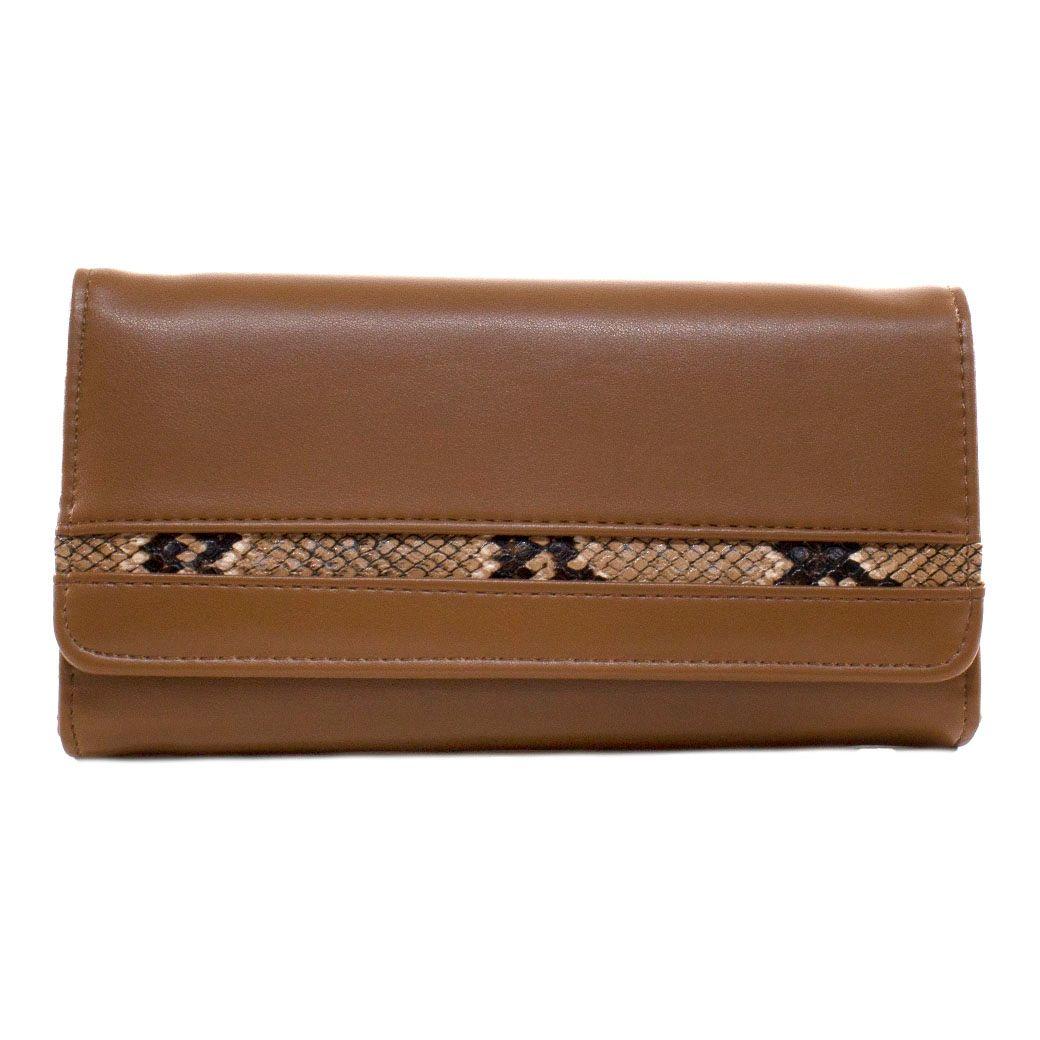 Billetera grande tapa c/piton Tostado-0