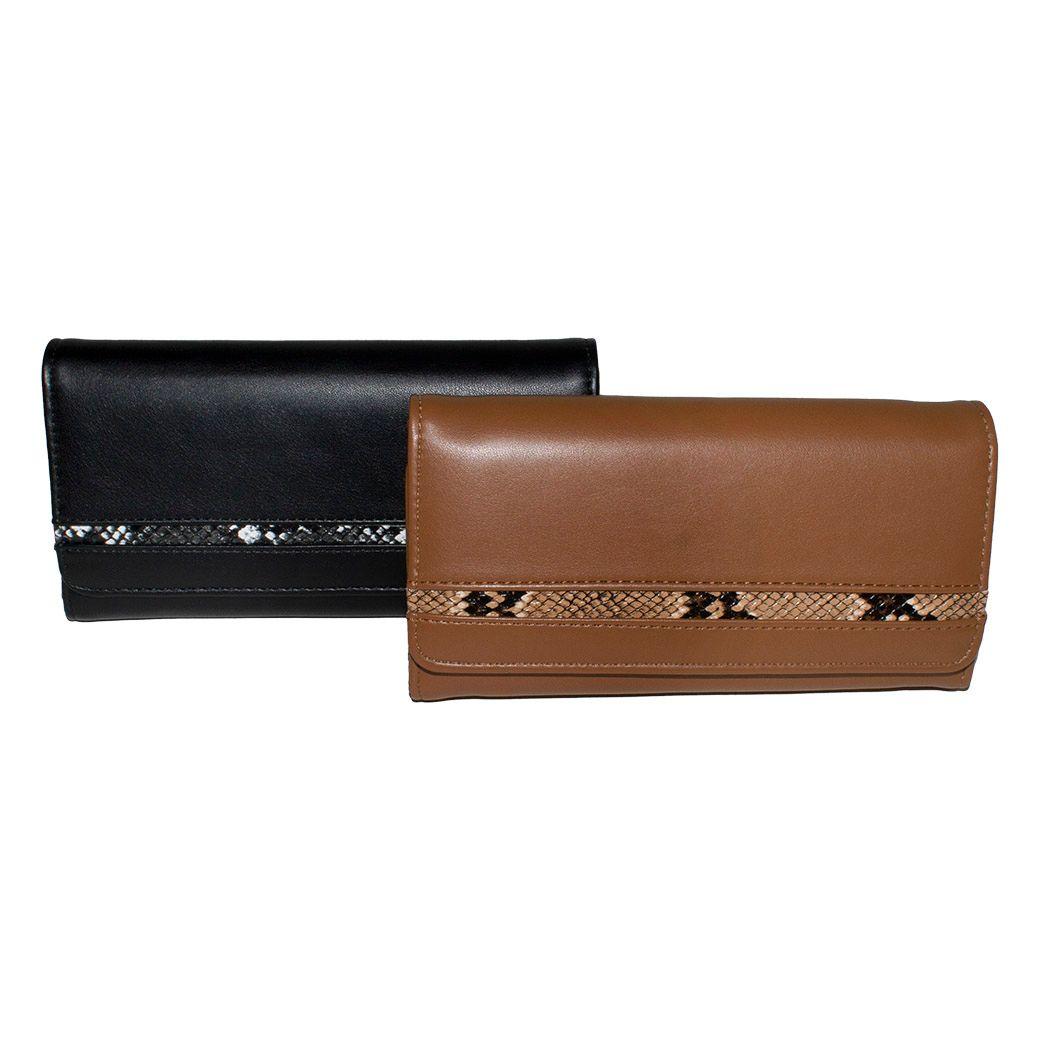 Billetera grande tapa c/piton Tostado-4