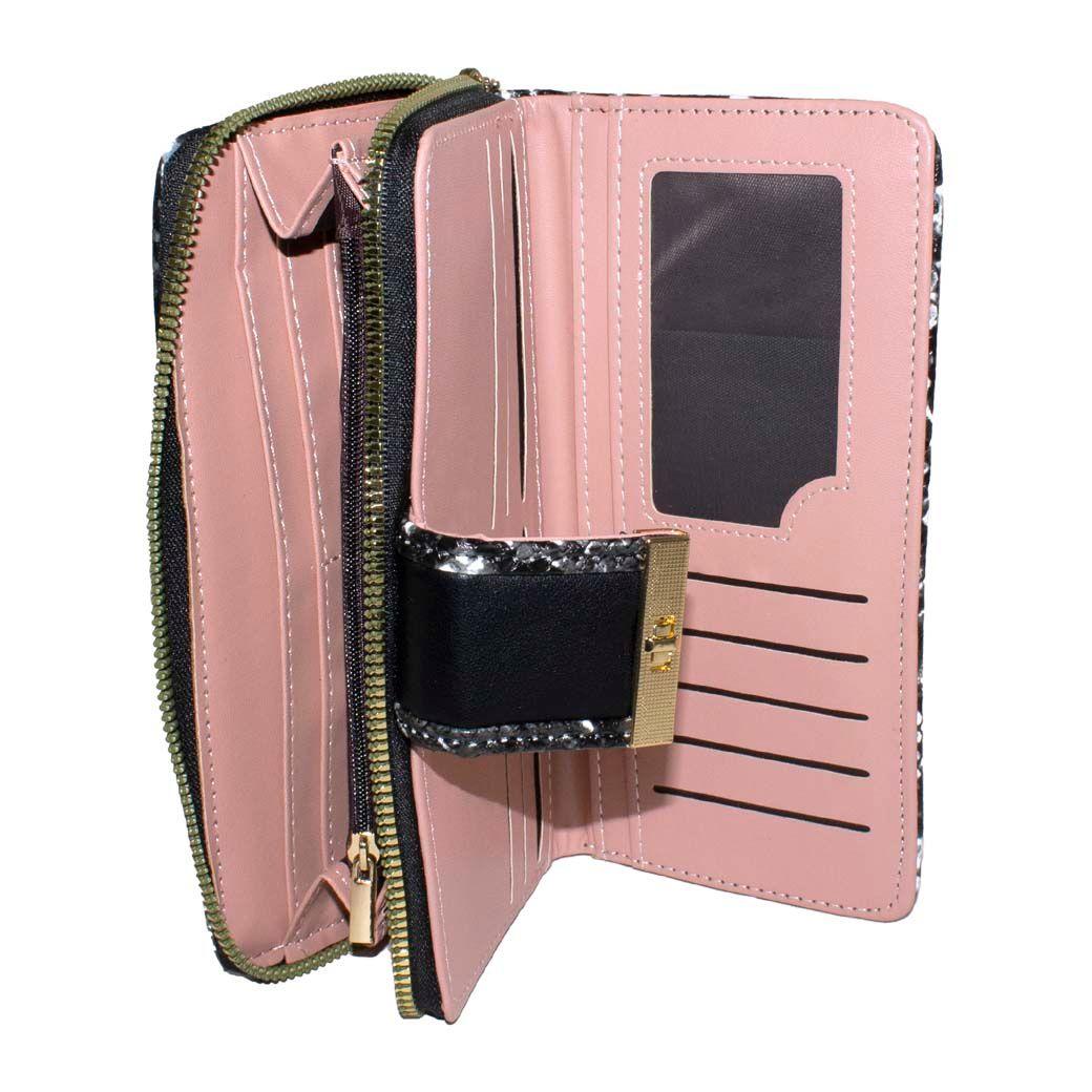 Billetera grande ribete piton Negro-4