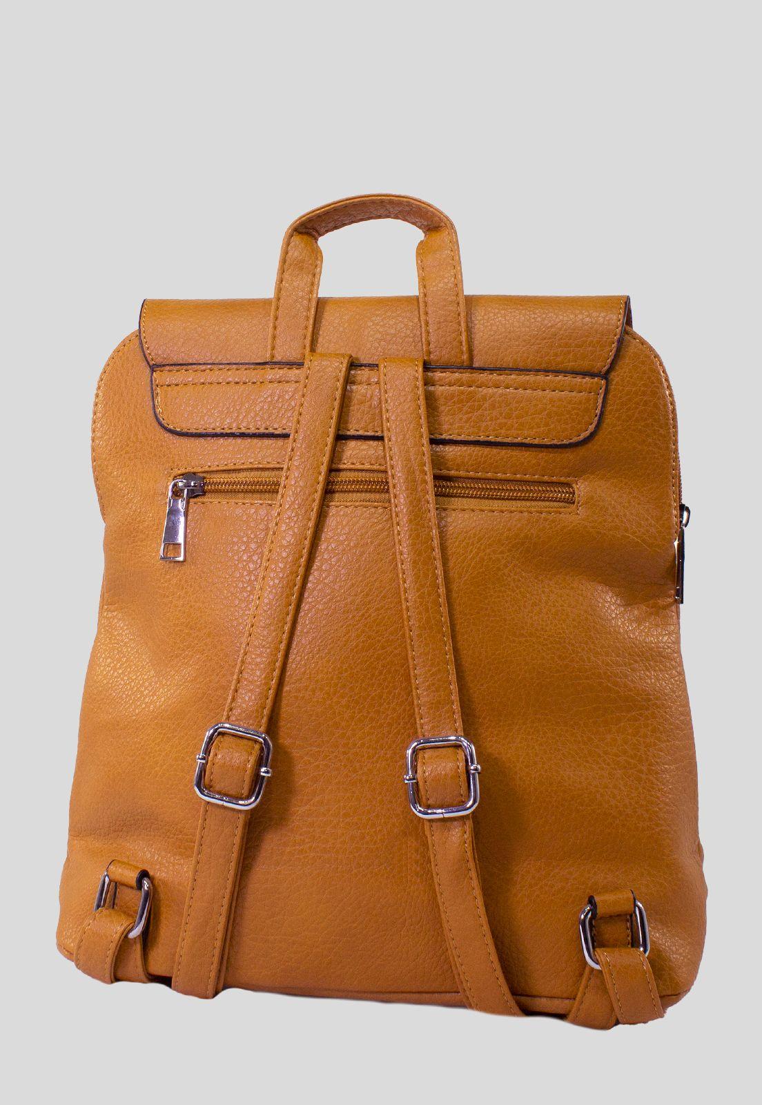 Mochila Con Iman Frontal Mostaza-2