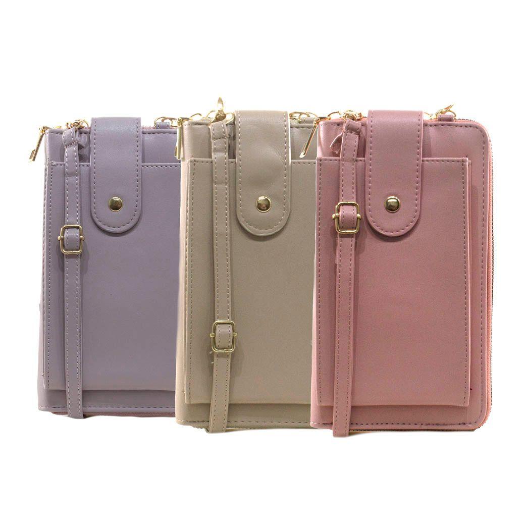 Portacelular liso c/chapeta y remache Rosado-5