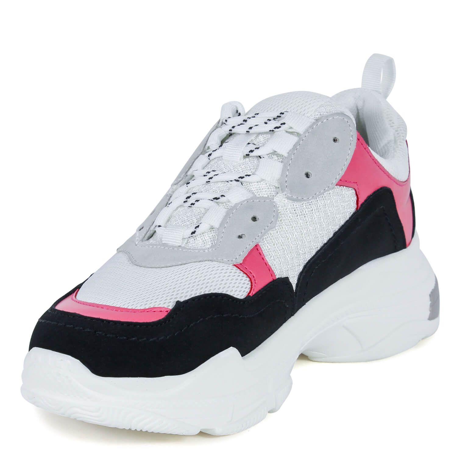 Zapatilla 3 Colores Fucsia-1