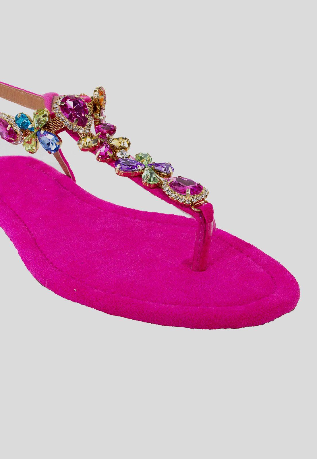 Sandalia mix piedras Fucsia-2