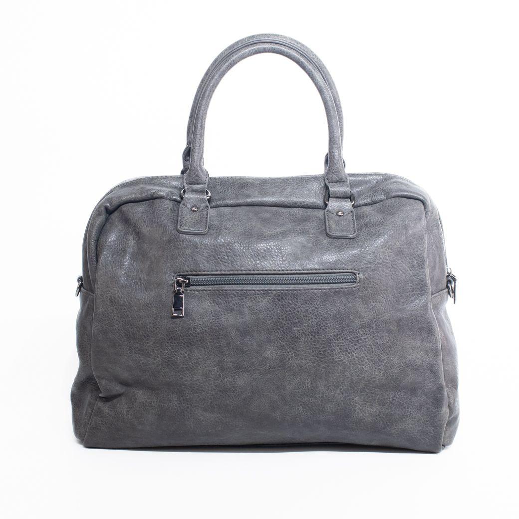 Cartera porta compu c/ cierres Gris-2