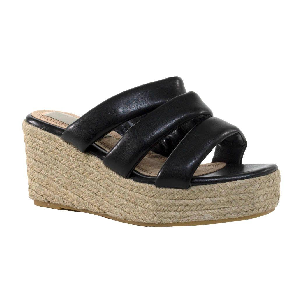 Sandalia Alta 3 Franjas Negro-0