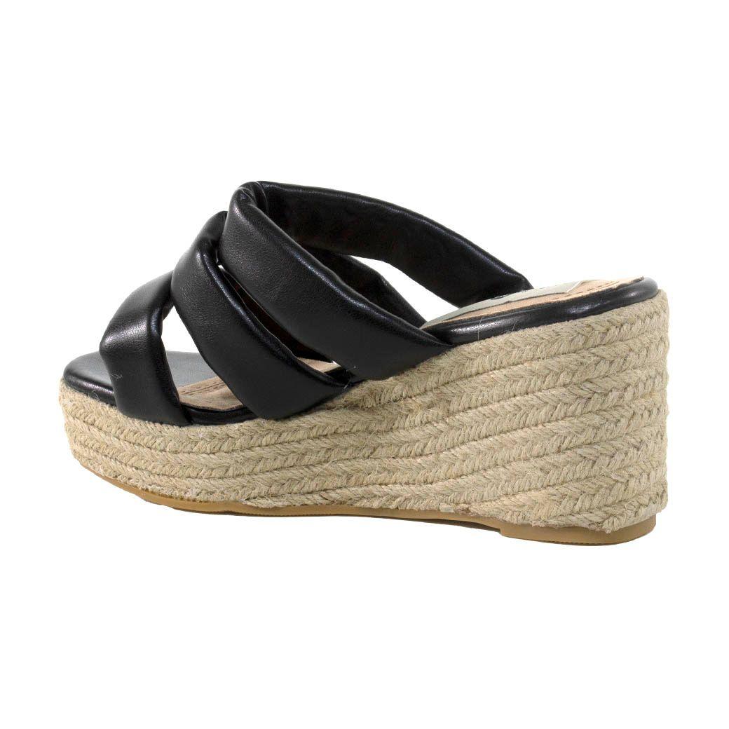 Sandalia Alta 3 Franjas Negro-2