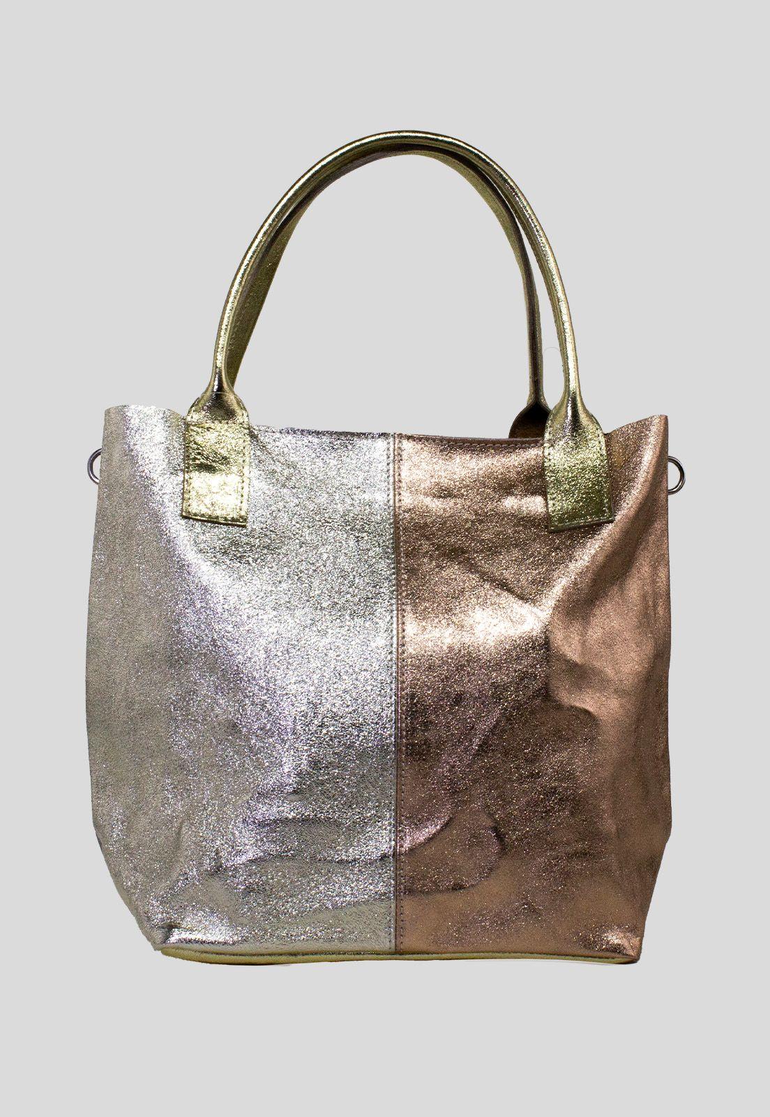 Cartera cuero 4 brillo Oro-0