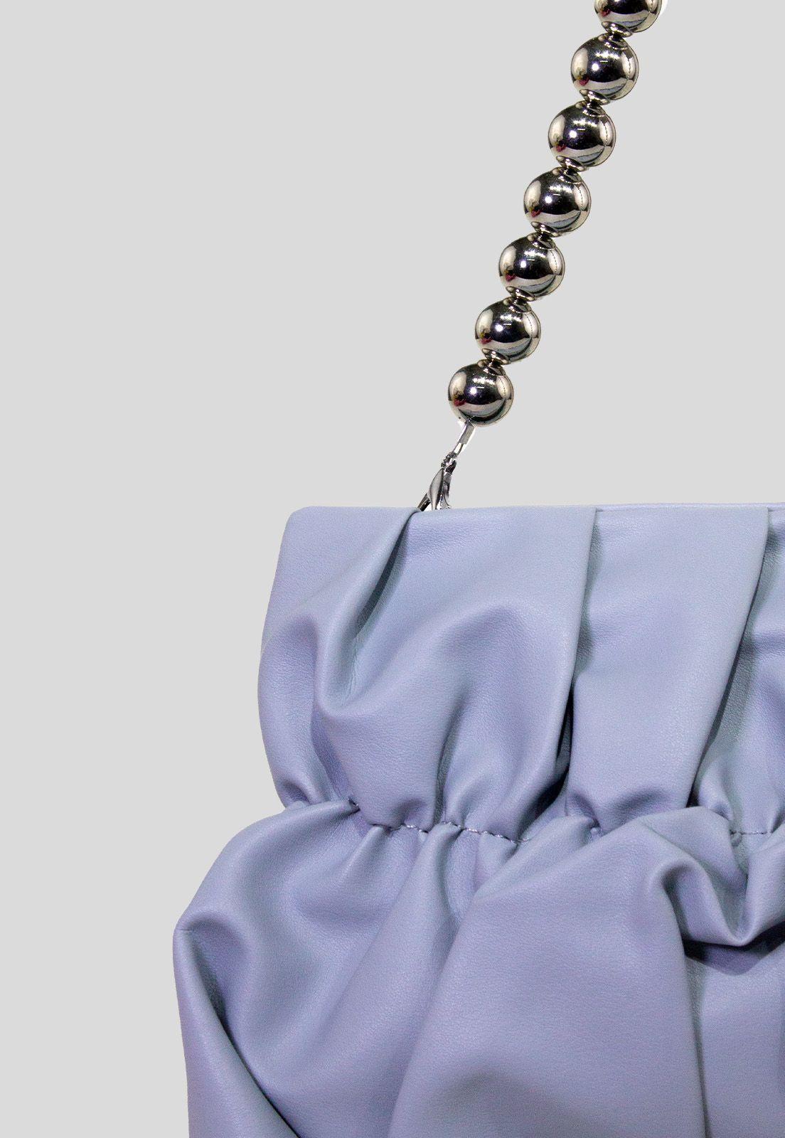Cartera acolchada manilla Gris-2