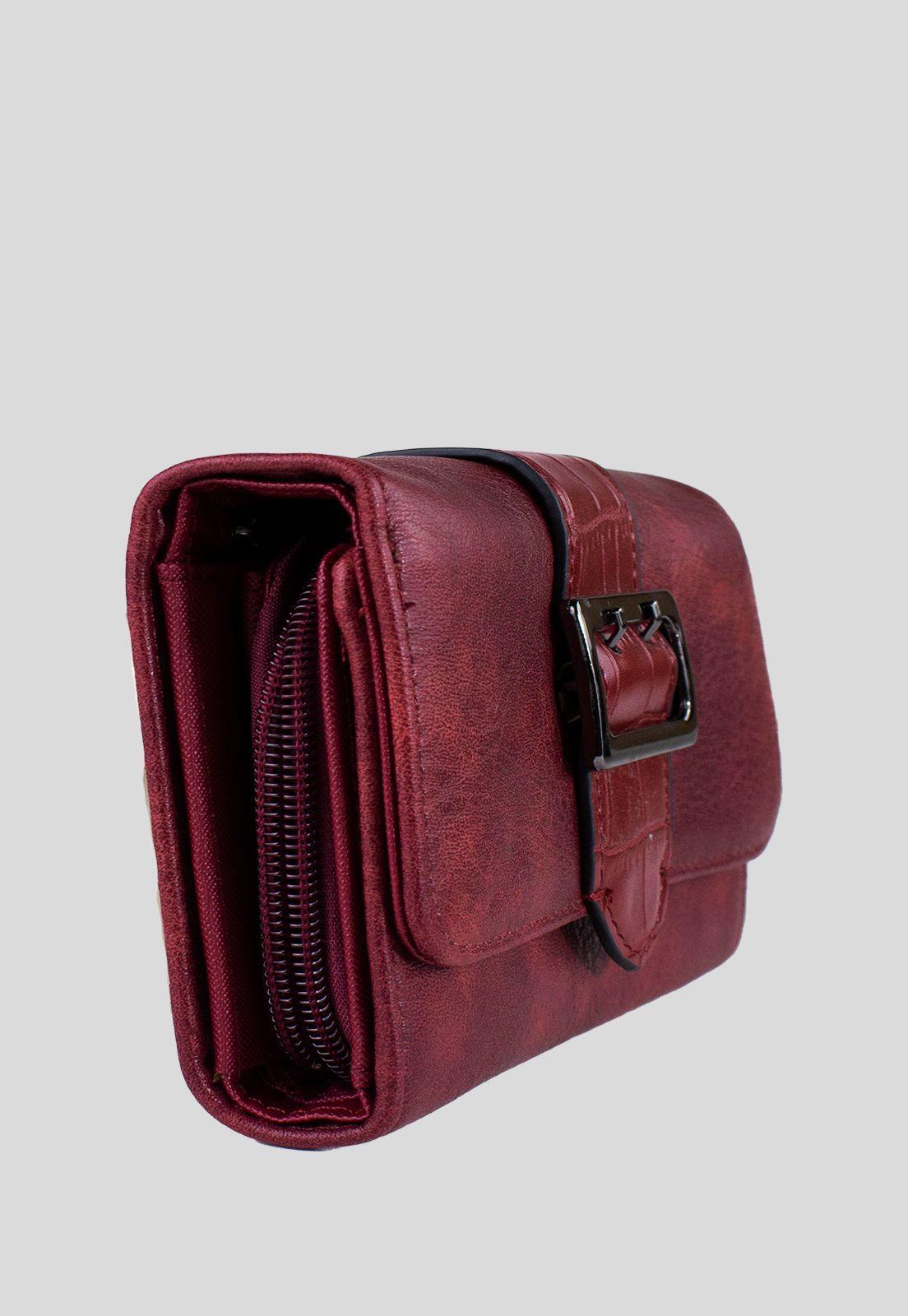 Billetera Chico C/Hebilla Burdeo-1