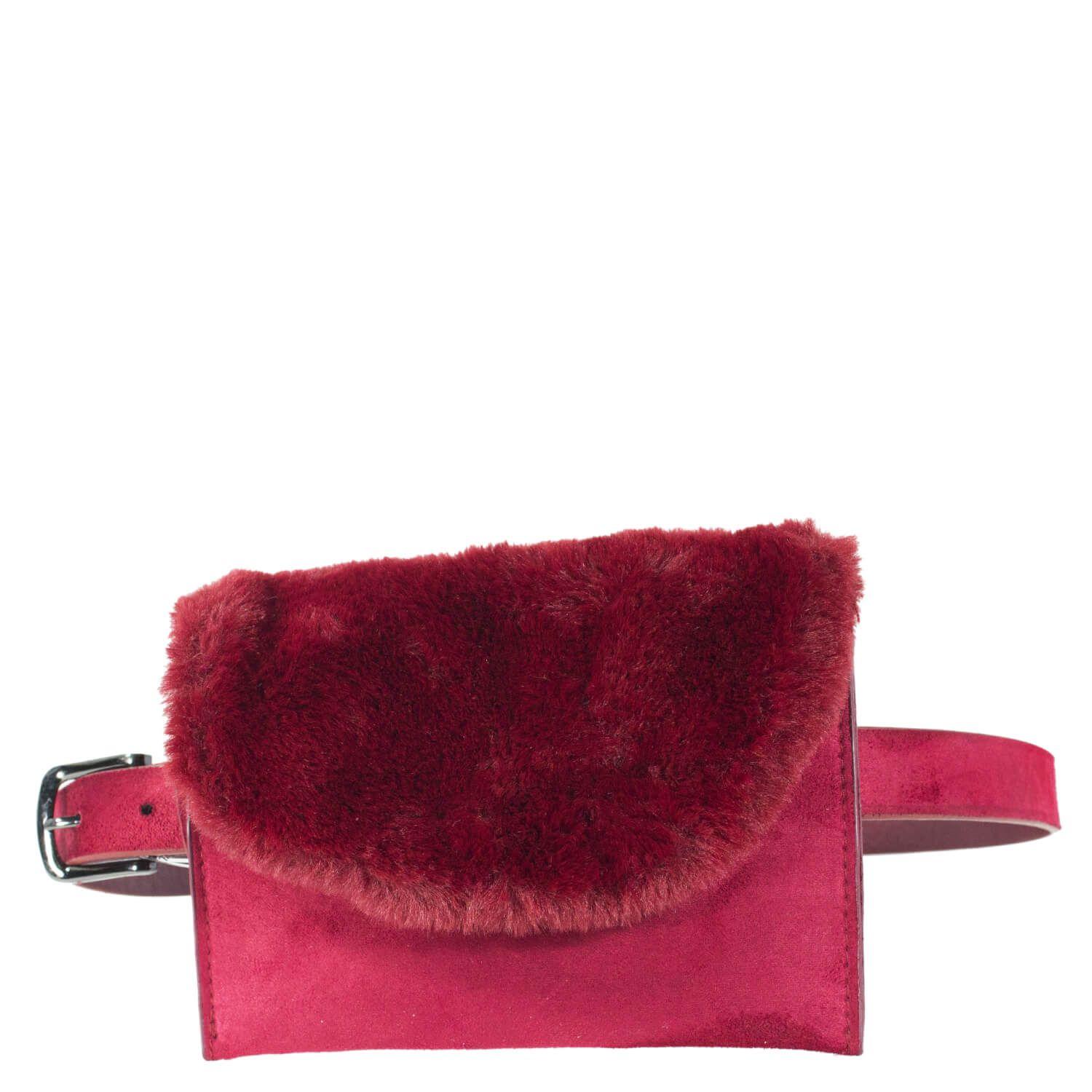 Cinturon Bolsillo Pelo Burdeo-0