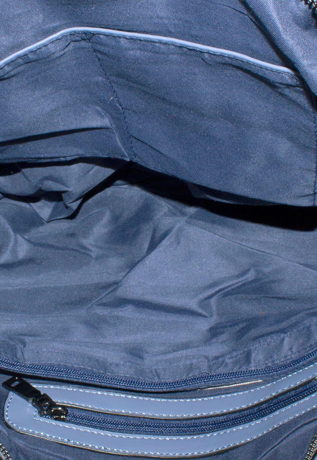 Cartera Grande Franjas Azul-3