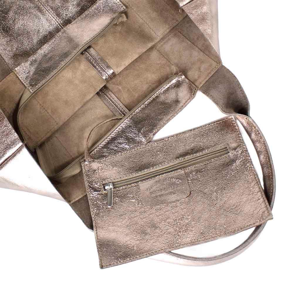 Cartera Cuero Full Metal Bronce-2