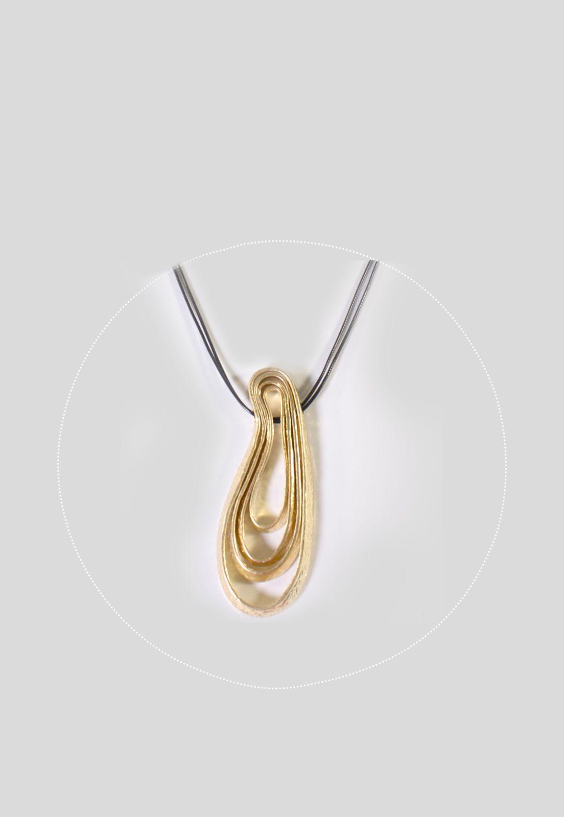 Collar Circulos Aplastado Oro-2