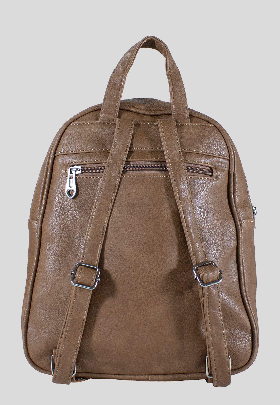Mochila Lisa Doble Cierre Khaki-2